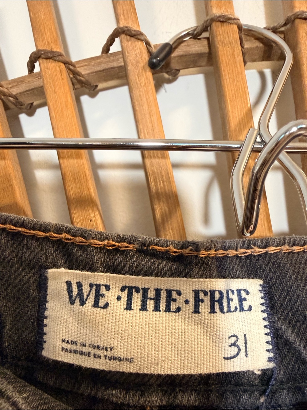 We The Free Tinsley Baggy High Rise Straigjt Leg Jeans Faded Black Slouch Grunge - Picture 6 of 16